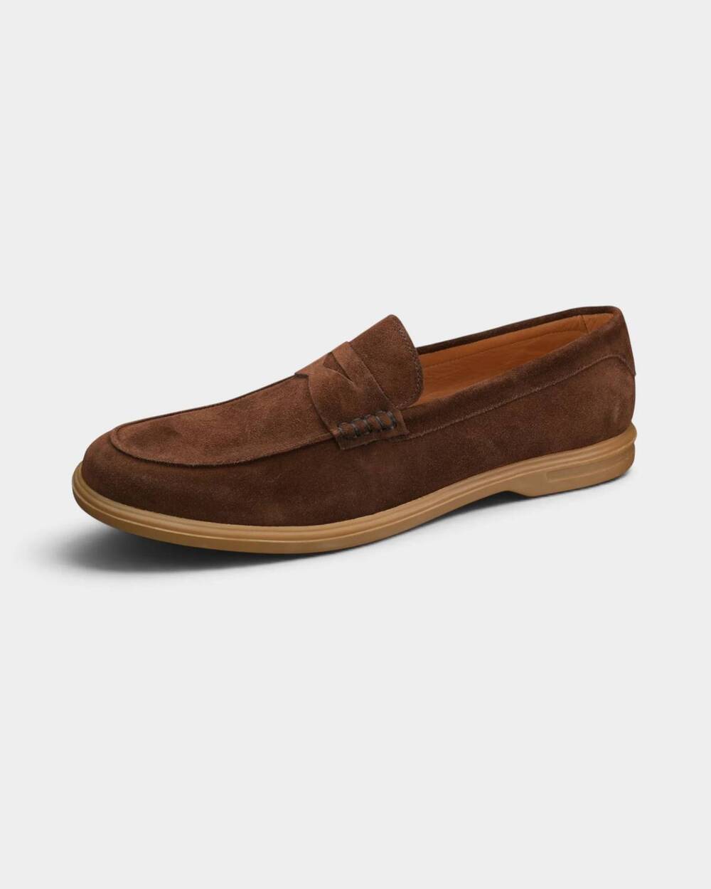 NEW PETER MILLAR men's excursionist penny loafer in walnut